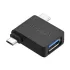 UGREEN 30453 2-in-1 USB-C and USB-A Black OTG Converter 